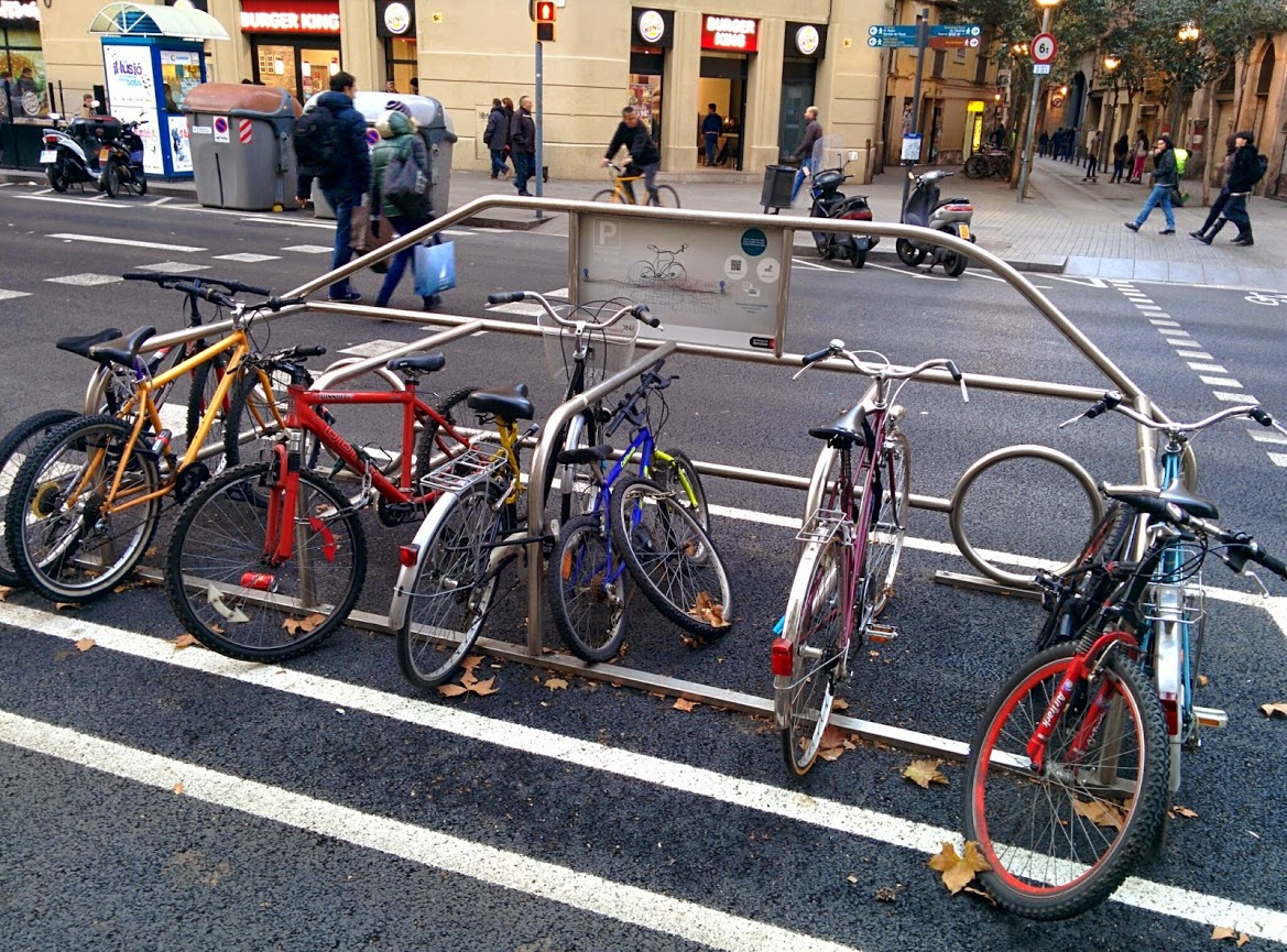 Bike coral v Barcelone